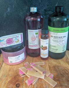 ingrédients pour la mousse de douche