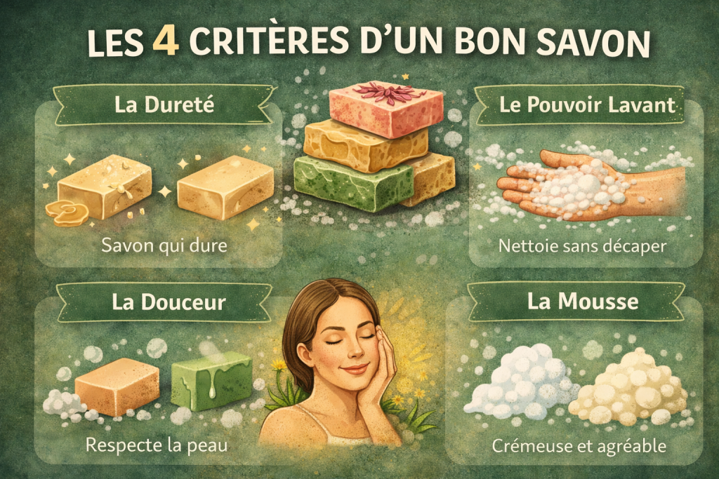 Les 4 critères d’un bon savon