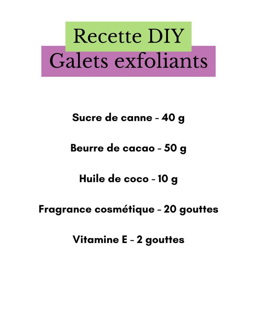 ingrédients du gommage solide au sucre de canne