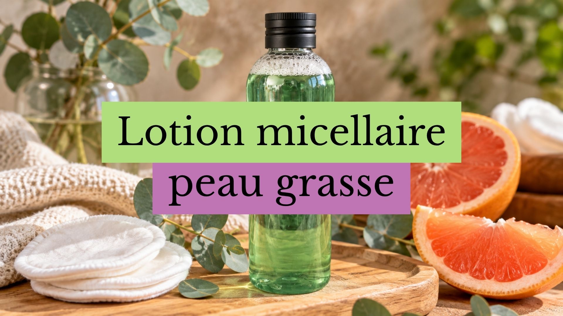 eau micellaire maison pour peau grasse